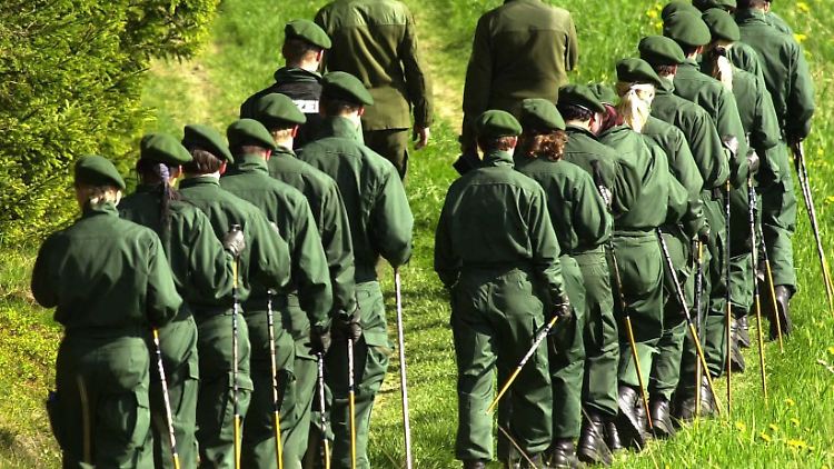 Beamte suchten 2016 nach den sterblichen Überresten, auf die sie ein Pilzsammler aufmerksam gemacht hatte.
