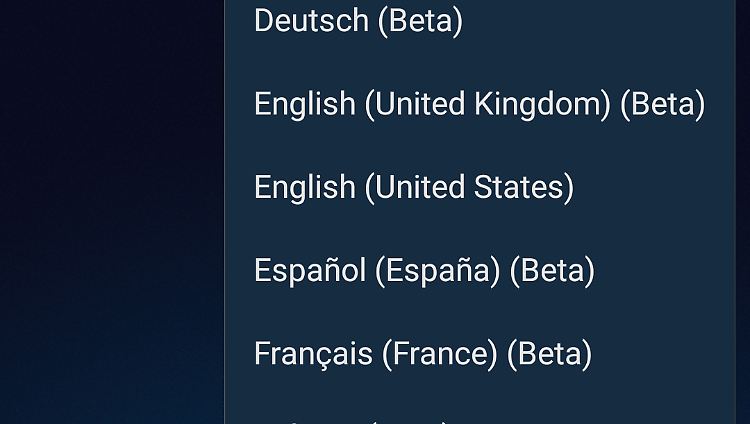 Neben Deutsch sind Spanisch, Italienisch, Französisch und britisches Englisch hinzugekommen.