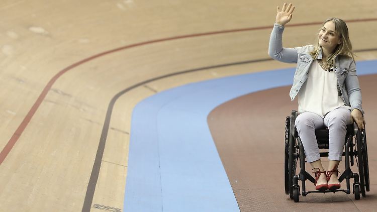 Kristina Vogel vor wenigen Wochen beim Bahnrad-Weltcup in Berlin. Jetzt kehrt die 28-Jährige in ihre Heimat Erfurt zurück.