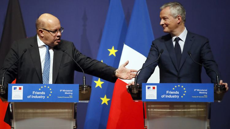 Bundeswirtschaftsminister Peter Altmaier und Amtskollege Bruno Le Maire in Paris.
