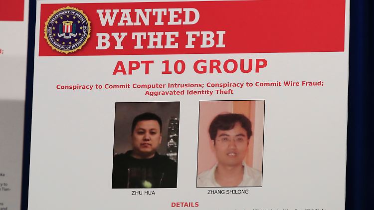 Die USA haben Anklage gegen zwei mutmaßliche chinesische Hacker erhoben.