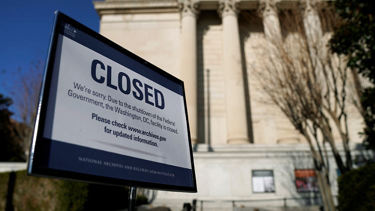 Das Nationalarchiv in Washington D.C. bleibt bis zu einer Einigung im Haushaltsstreit geschlossen.