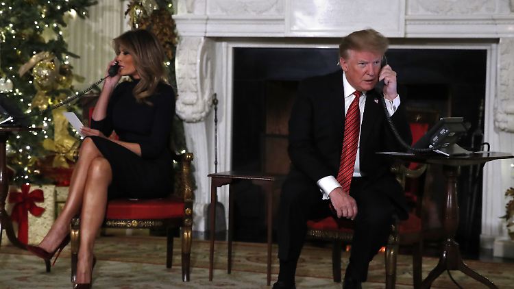 Auch Gattin Melania nahm Anrufe entgegen.