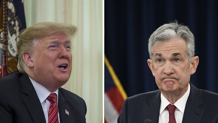 Fed-Chef Jerome Powell (r.) behält seinen Job "hundertprozentig, heißt es aus dem Weißen Haus.