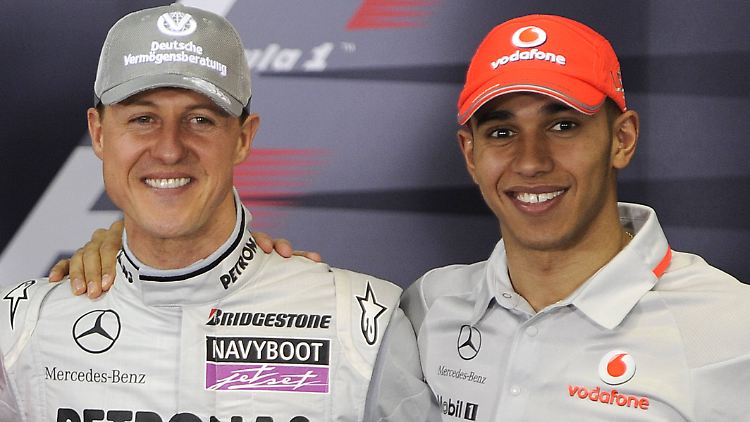 Für Lewis Hamilton bleibt Michael Schumacher der "Größte aller Zeiten" - selbst wenn er, also Hamilton, eines Tages die Rekorde der deutschen Formel-1-Legende knacken sollte.
