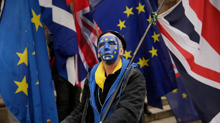 Ein Brexit-Gegner in London.