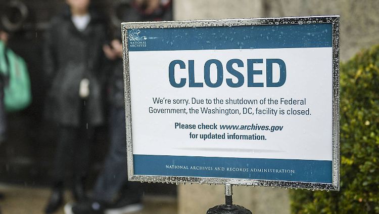 Viele US-Bundebehörden bleiben wegen des Haushaltsstreits bis auf Weiteres geschlossen.