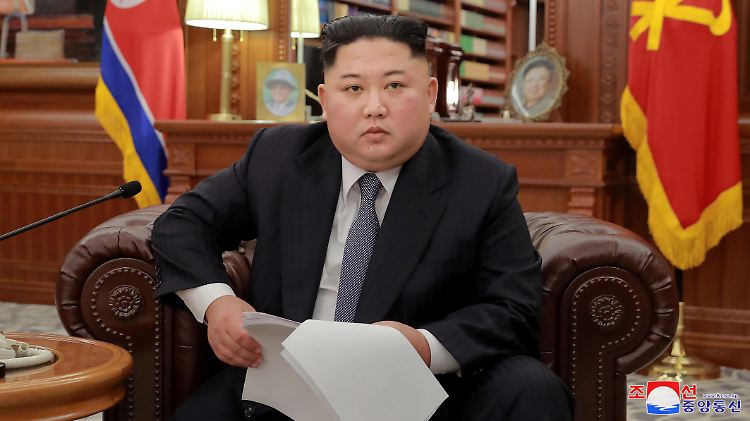 Kim Jong-un wandte sich im Staatsfernsehen an seine Mitbürger.