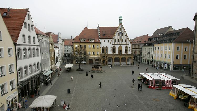 Der Marktplatz von Amberg.