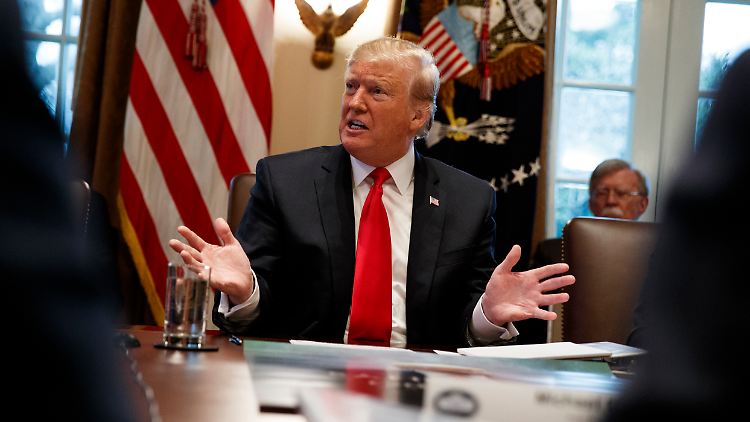 Trump während einer Kabinettssitzung im Weißen Haus.