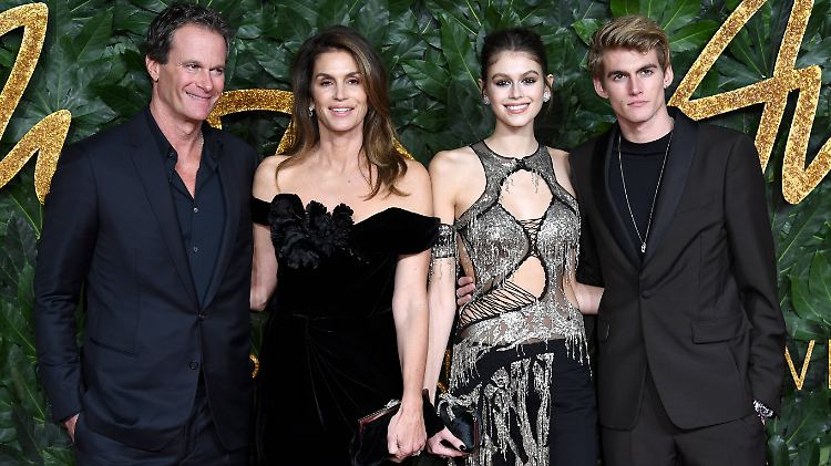 Eine ganz normale Familie: Rande Gerber, Cindy Crawford und ihre Model-Kinder Kaia und Presley.