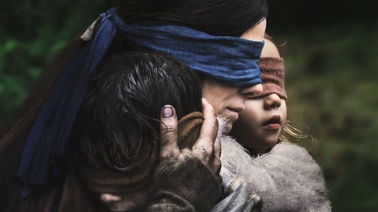 In "Bird Box" muss Sandra Bullock ihre Kinder mit verbundenen Augen vor einer dunklen Macht beschützen. 