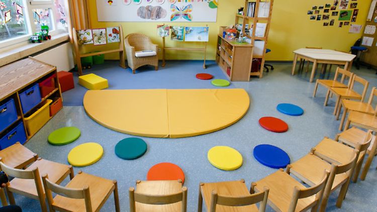 Stuhlkreis in einer Kindertagesstätte.