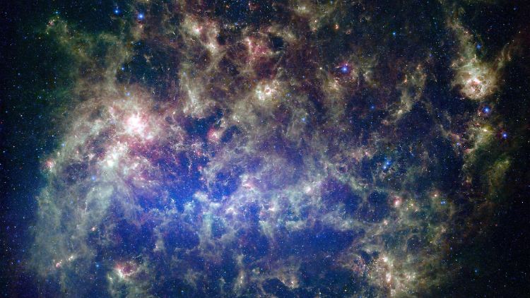 Die Große Magellan'sche Wolke ist die hellste Satellitengalaxie der Milchstraße. In 2,4 Milliarden Jahren trifft sie voraussichtlich auch die Milchstraße.