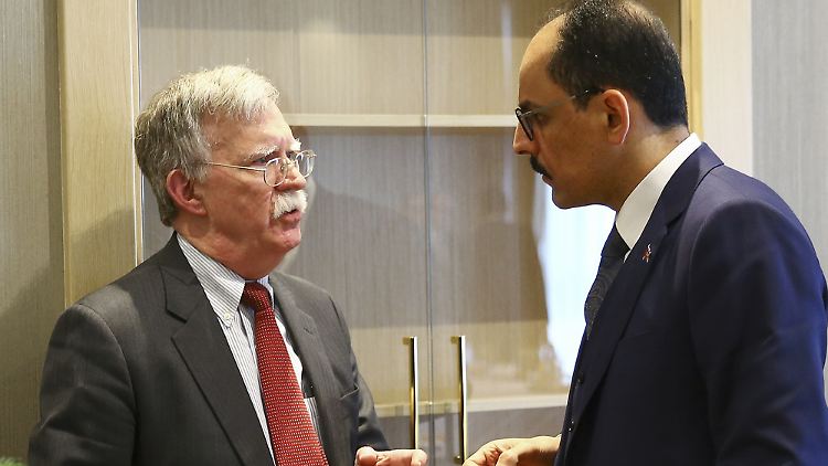 John Bolton traf sich zum Gespräch mit dem Präsidentenberater Ibrahim Kalin.