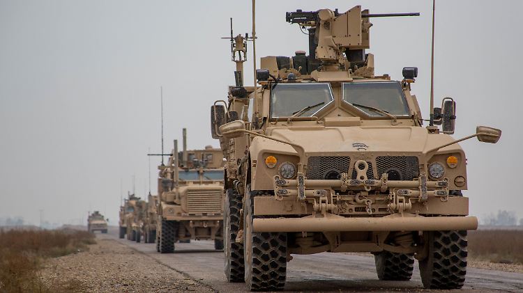 Fahrzeuge des US-Militärs in Syrien. 