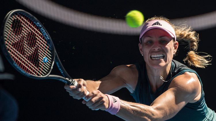 Voll fokussiert zog Angelique Kerber in die dritte Runde der Australian Open ein.