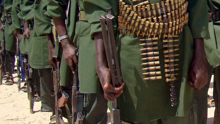 Kämpfer der "Al-Shabaab"-Miliz in Somalia. 