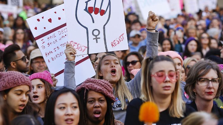 Auch in Los Angeles gingen zahlreiche Frauen auf die Straße.