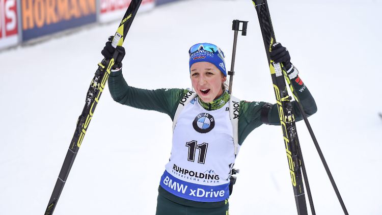 Den "genialsten Tag" ihres Lebens feiert Franziska Preuß ausgerechnet beim Heim-Weltcup in Ruhpolding.