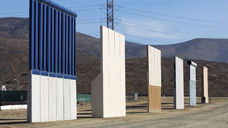 Im kalifornischen San Diego stehen Prototypen der Mauer, die US-Präsident Trump gerne bauen möchte.