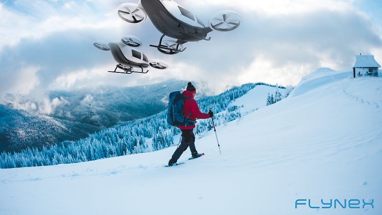 Könnten Drohnen bald ein neues Transportgerät in Skigebieten sein?