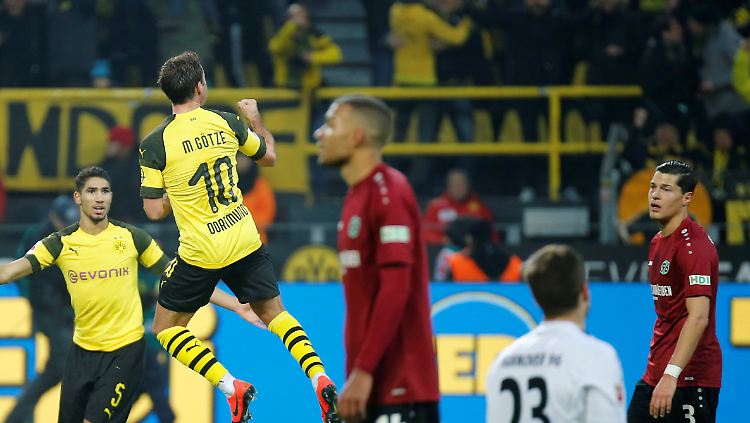 Mario Götze und seine Borussen hatten nach dem Seitenwechsel wenig Mühe mit Hannover 96.