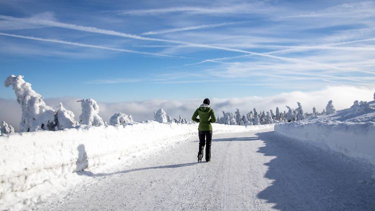 Schöne winterliche Aussicht im Harz.
