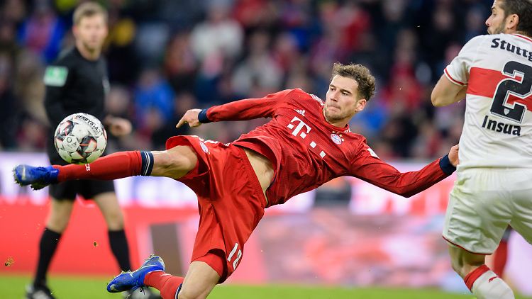 Nach seinem Doppelpack zum Rückrundenstart traf Bayerns neuer Torjäger Leon Goretzka auch gegen Stuttgart, diesmal zum vorentscheidenden 3:1.