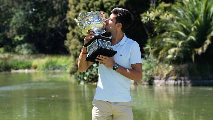 Am Ufer des Yarra River: Novak Djokovic.