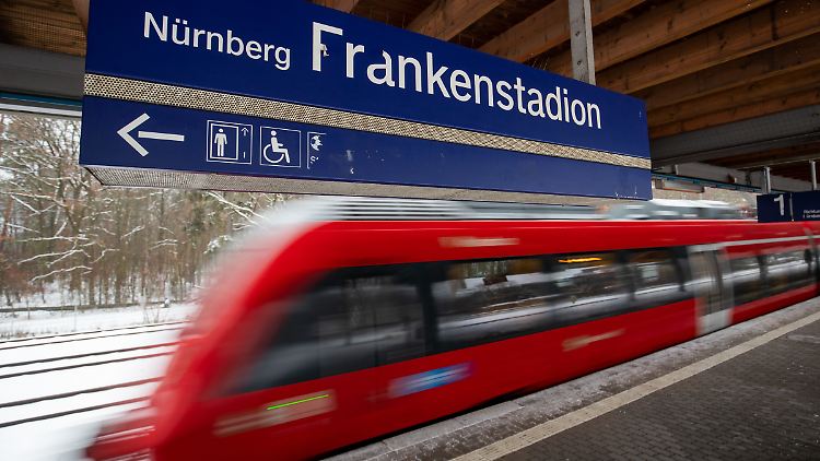 Der Ort des Unglücks: Bahnsteig der Station Frankenstadion.