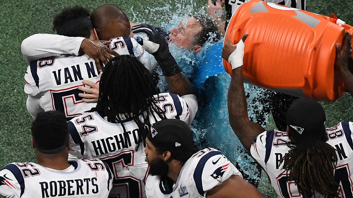 Jubel bei New England - der fünfte Super-Bowl-Sieg ist eingetütet.