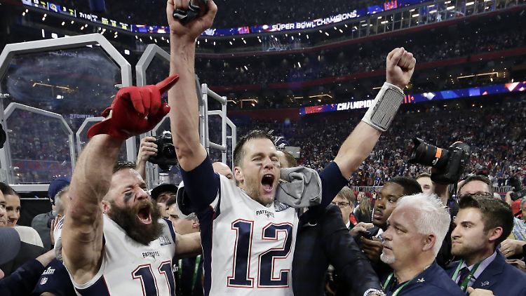 41 Pässe von Tom Brady machte Julian Edelman (l.) zu Touchdowns.