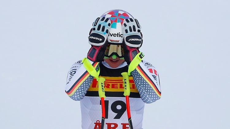 Der Ärger im Ziel war groß bei Viktoria Rebensburg.