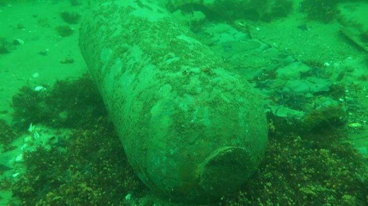 Weltkriegsmunition am Grund der Ostsee.