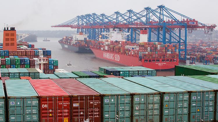 Der Containerterminal Eurogate in Hamburg.