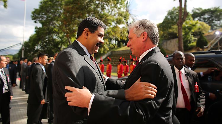 Arbeiten eng zusammen: Nicolas Maduro, Präsident von Venezuela (links), und Kubas Staatschef Miguel Diaz-Canel.