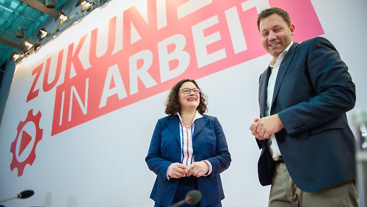 SPD-Chefin Nahles und Generalsekretär Klingbeil nehmen an der Klausurtagung der Partei teil.