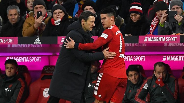 Geht doch: Münchens Trainer Niko Kovac ist zufrieden mit der Leistung seines Spielmachers James Rodríguez.