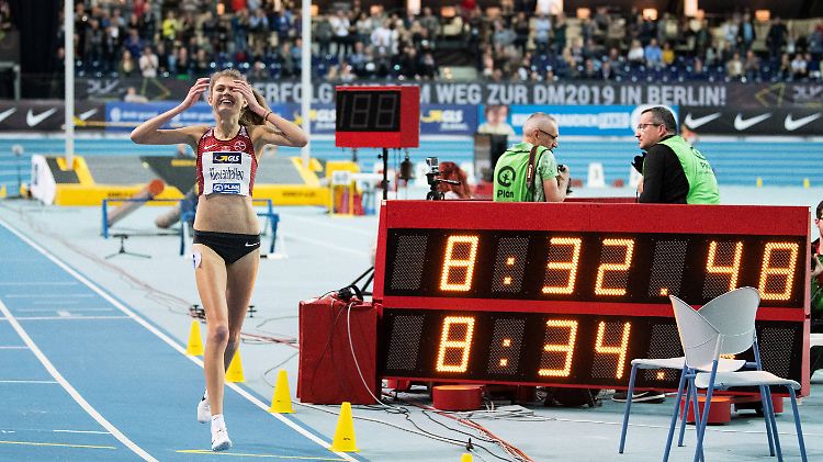 Acht Minuten, 32 Sekunden und 47 Hundertstel: Konstanze Klosterhalfen läuft deutschen Rekord über 3000 Meter.