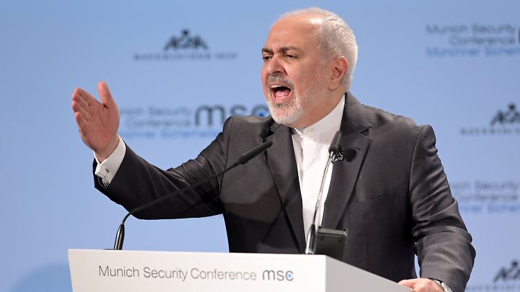Irans Außenminister Sarif geriet bei seinem Auftritt in München über die USA in Rage.