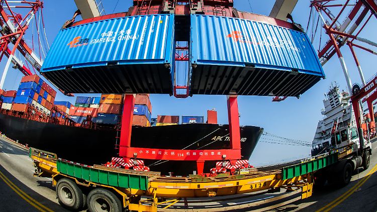 China hat wie Deutschland einen Bilanzüberschuss im Handel mit den USA.