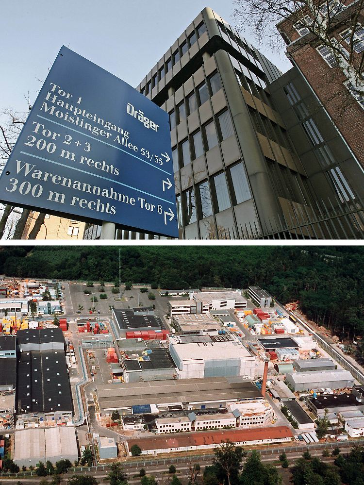 Die Lübecker Drägerwerk AG (oben) und Siemens gelten offenbar als wichtig für die Sicherheit der USA.