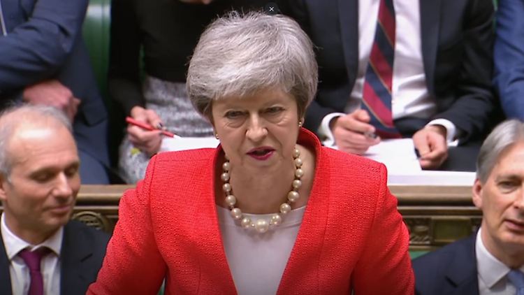 May im britischen Parlament.