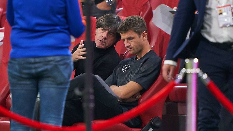 Haben erstmal keinen Redebedarf mehr: Joachim Löw und Thomas Müller