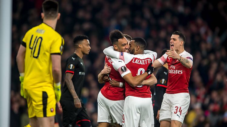 Aubameyang führte Arsenal zum Sieg.