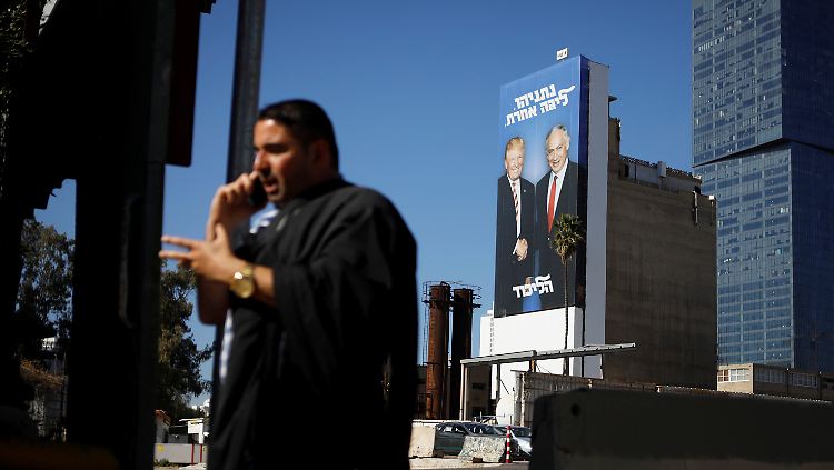 Wahlplakat in Tel Aviv