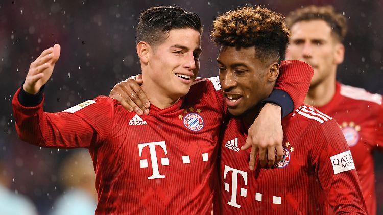 Torschützen unter sich: James Rodriguez (links) und Kingsley Coman.