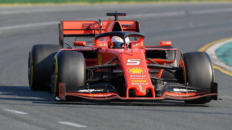 "Lina" lahmte - Sebastian Vettels Ferrari war beim WM-Auftakt viel zu langsam.