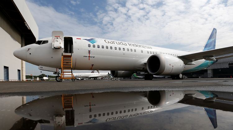 Garudas bislang einzige 737 MAX 8. Die Airline fürchtet, dass niemand mehr mit der Maschine fliegen will,